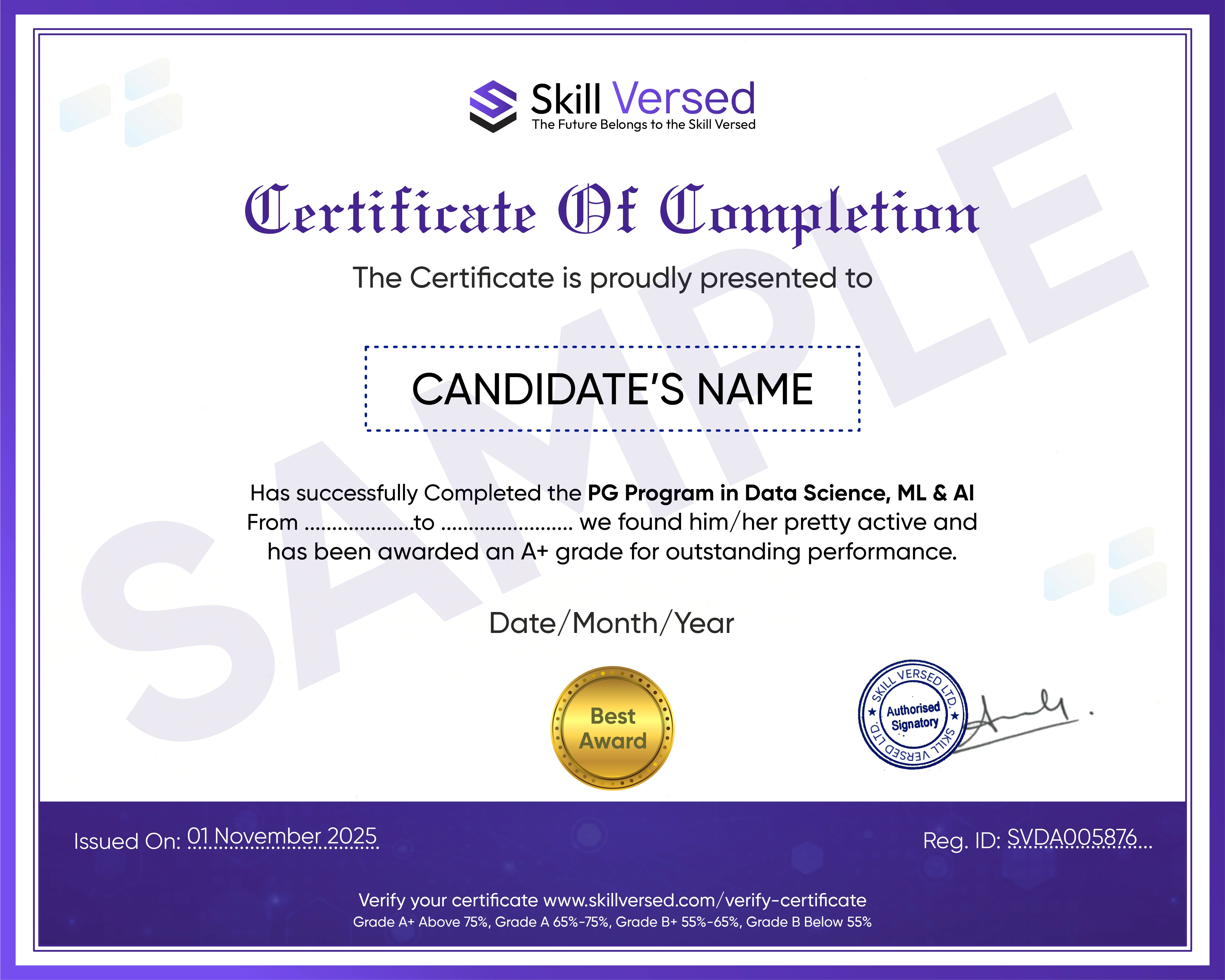 Certificate of Completion